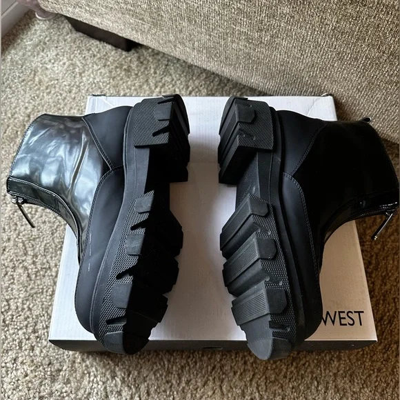 Nine West Women's wnCuz3 Platform LifeStyle Ankle Boots size 8.5 - Picture 5 of 8